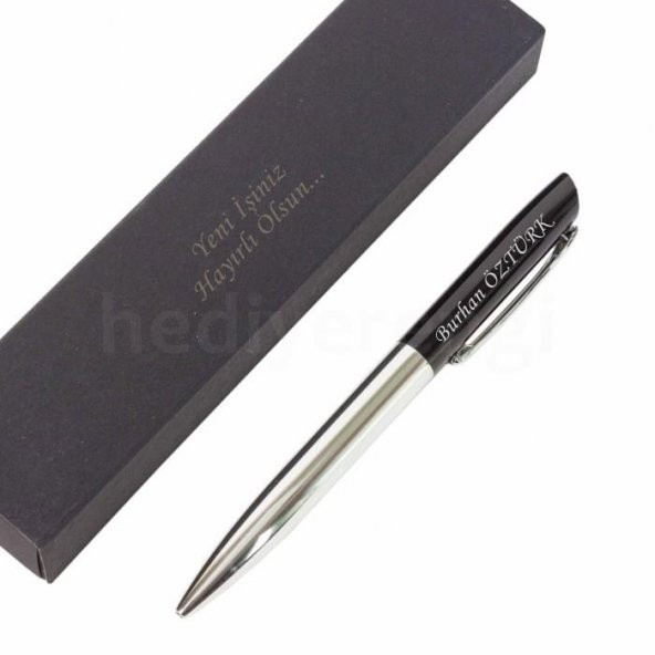 İsme Özel Metal Çevirmeli Çift Renkli Tükenmez Kalem