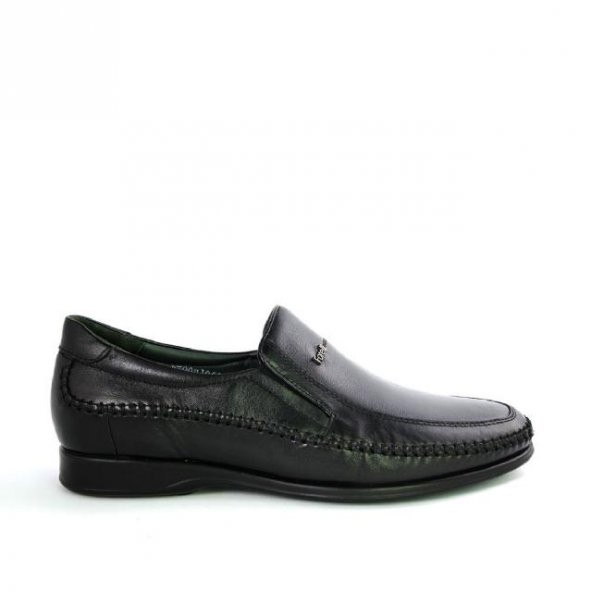 Forelli 10601-H Erkek Siyah Deri Comfort Ayakkabı - 2