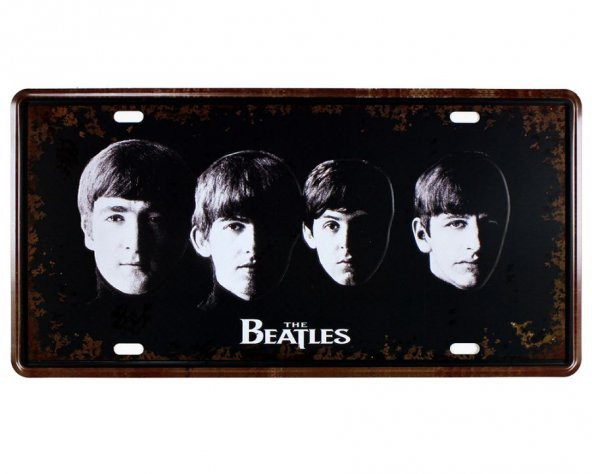 Vintage Metal Plaka The Beatles 15x30