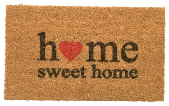 Giz Home 33x55 Home Sweet Home Kalp Koko Dış Kapı Önü Paspası