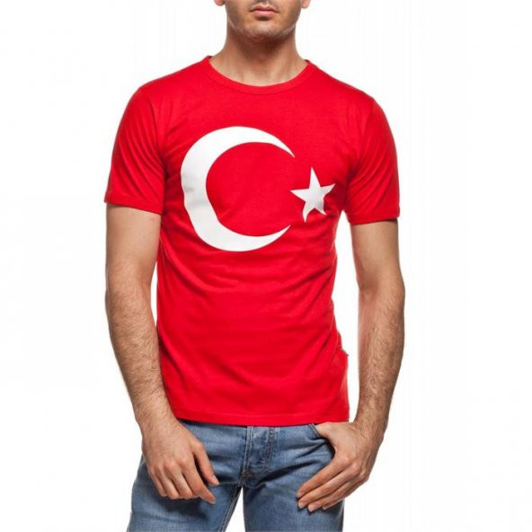 TÜRK BAYRAKLI AY YILDIZLI UNISEX TİŞÖRT BAY VE BAYAN İÇİN TÜRK BAYRAKLI TİŞÖRT TÜRK BAYRAĞI TİŞÖRT - 4