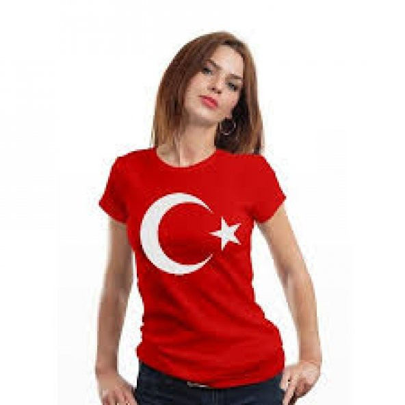 TÜRK BAYRAKLI AY YILDIZLI UNISEX TİŞÖRT BAY VE BAYAN İÇİN TÜRK BAYRAKLI TİŞÖRT TÜRK BAYRAĞI TİŞÖRT - 5