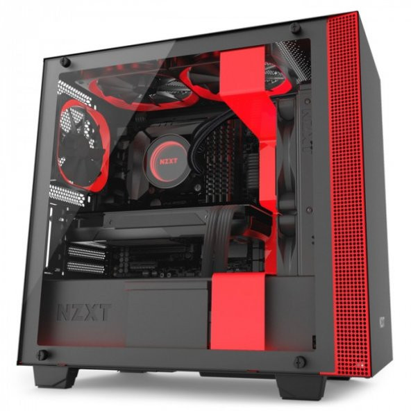 NZXT H400i - "Akıllı Gamer Gaming" Oyuncu Bilgisayar Kasası (Kırmızı/Siyah)