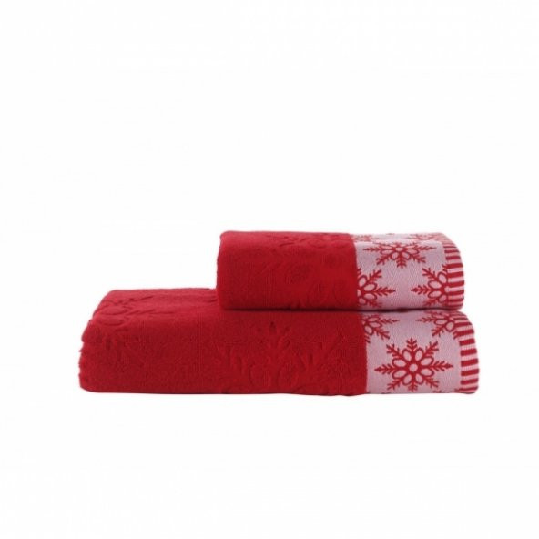 Z&R Home Tekli Banyo Havlu Seti Snow Kırmızı