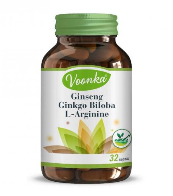 Voonka Ginseng Ginkgo Biloba L-Arginine 32 Kapsül