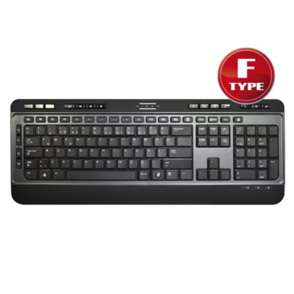 Hiper F-3900 USB Multimedia F-Klavye Siyah