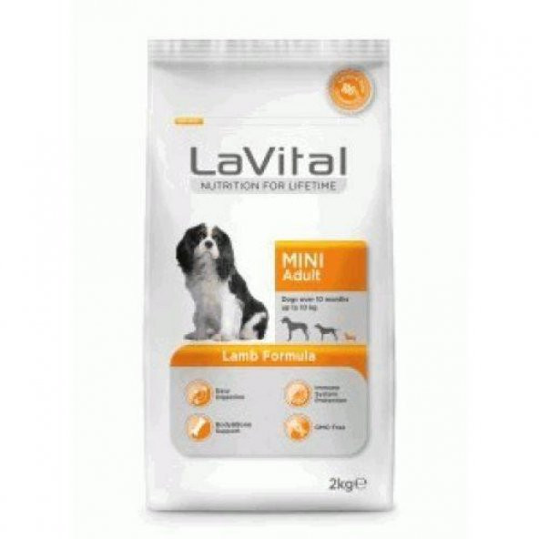 LaVital Mini Adult Lamb Kuzulu Yetişkin Köpek Maması 2 Kg SKT:09/