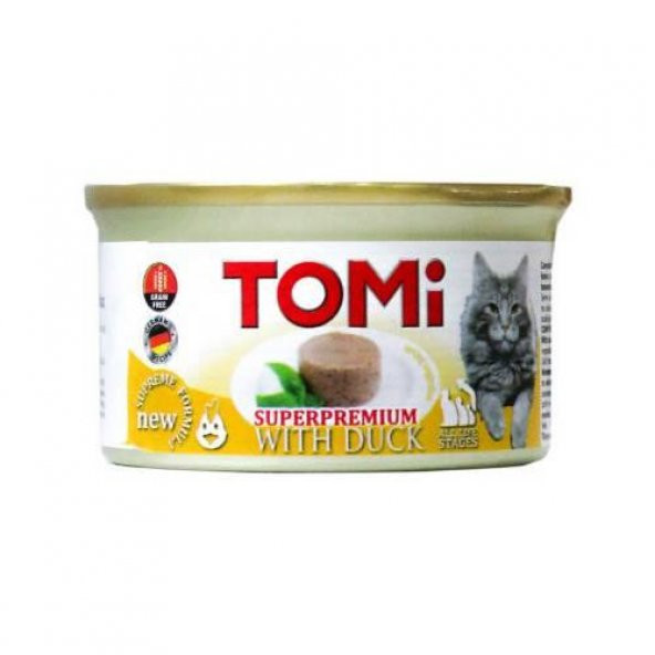 Tomi Tahılsız Ördekli Yetişkin Kedi Konservesi 85 Gr