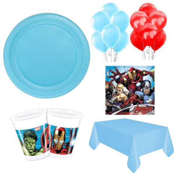 8 Kişilik Avengers Parti Malzemeleri, Yenilmezler Seti Paketi