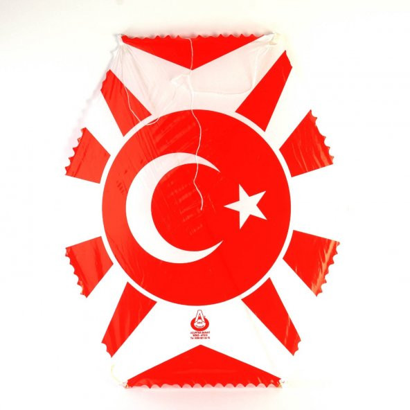 TÜRK BAYRAKLI 87X72 CM UÇURTMA 50 MT UÇURTMA İPİ DAHİL