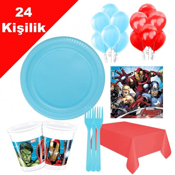 24 Kişilik Yenilmezler Parti Seti Malzemeleri, Avengers Paketi - 2