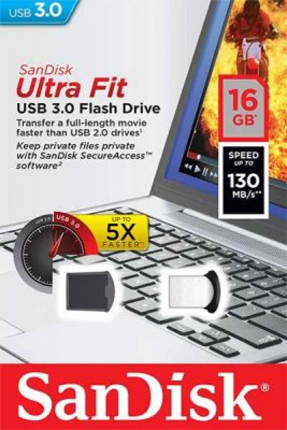 16 GB FLASH BELLEK - SANDİSK ULTRA FİT 3.0