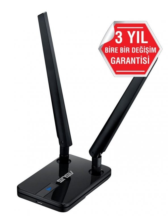ASUS USB-N14 300Mbps Yüksek Menzilli Kablosuz Ağ Adaptörü USB-N14 - 2