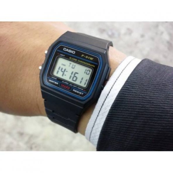 Casio F-91W-1DG Erkek Kol Saati - Asker Saati - 4