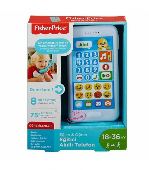 Fisher Price Akıllı Telefon Türkçe FPR25 Lisanslı 100 Orijinal