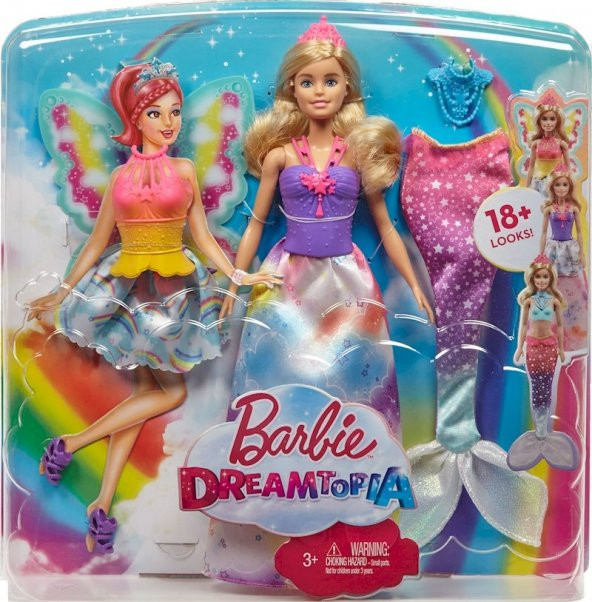 Barbie Dreamtopia Dönüşen Prenses Bebek FMV91 / FJD08