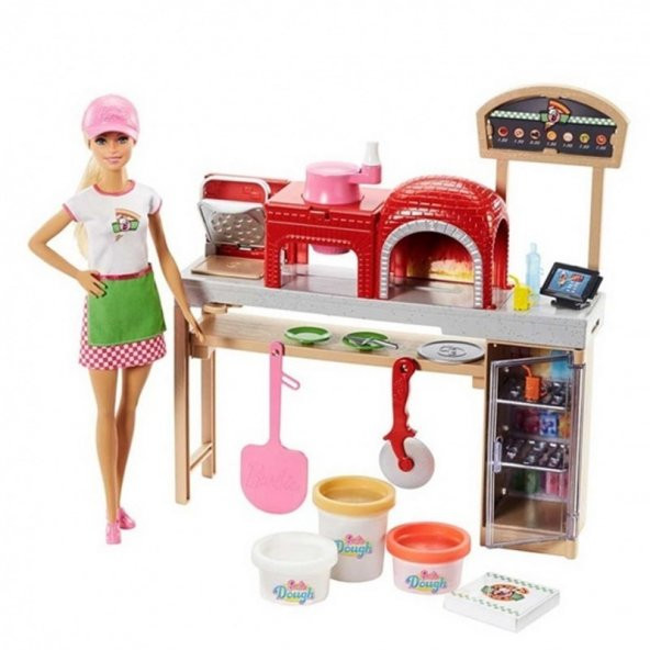 Barbie Pizza Yapıyor Oyun Seti FHR09 Lisanslı Ürün