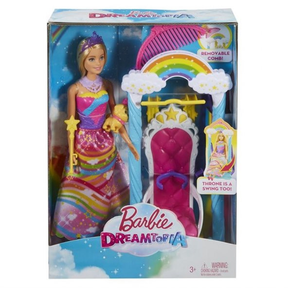 Barbie Dreamtopia Gökkuşağı Prensesi Ve Salıncağı FJD06 Lisanslı