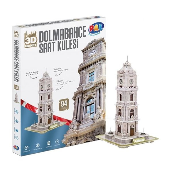 3D Dolmabahçe Saat Kulesi Puzzle 3D Maket Puzzle Lisanslı Orijinal