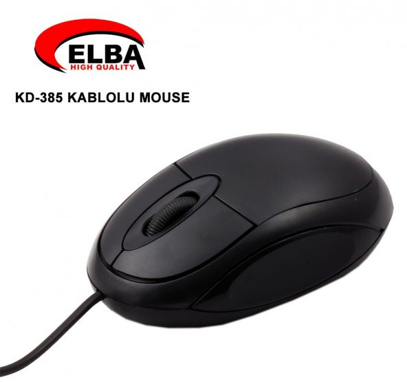 Elba KD-385 Siyah Usb Kablolu Optik Mouse 800 Dpı
