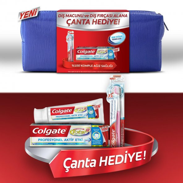 Colgate Total Ağız Bakım Seti Çanta Hediyeli