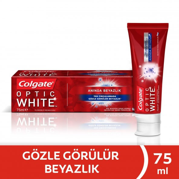 Colgate Optik Beyaz Anında Beyazlık Beyazlatıcı Diş Macunu 75 ml