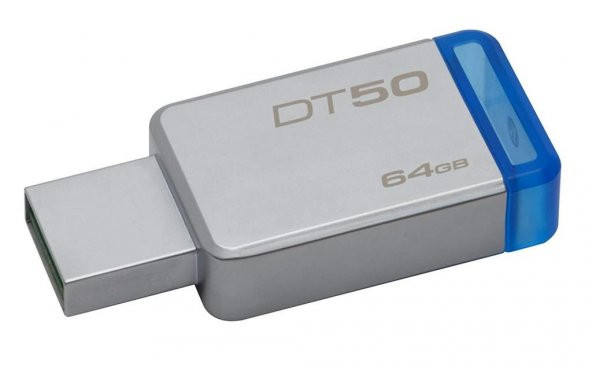 Kingston 64GB USB 3.1 Metal Kasa Flash Bellek DT50/64GB