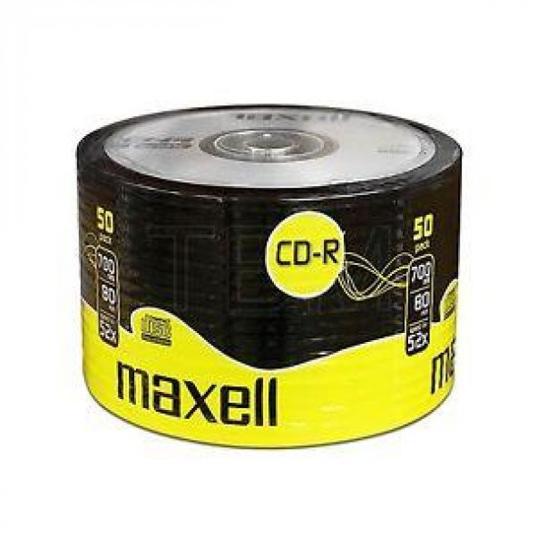 Maxell CD-R 700Mb 80dk. 52X 50li Shrink Boş CD