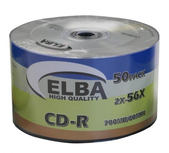 Elba CD-R 700Mb 80dk. 56X 50li Shrink Boş CD