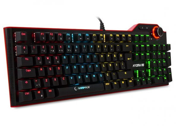 Everest Rampage Hydra R6 Full Color RGB LED Gaming Pro Blue Switch Aluminyum Kaplama Multimedia Mekanik Klavye - 2