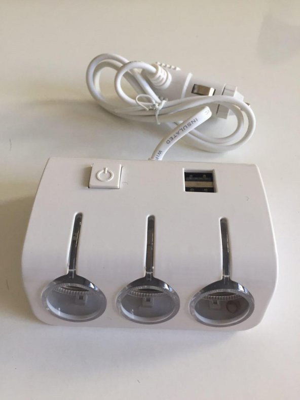 Araç Çakmaklık Çoğaltıcı USB Oto+Araba Çakmak Soket Çoklayıcı Tır - 2
