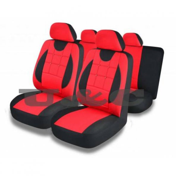 ford Festiva Oto Koltuk Kılıfı Set Düğmeli Model 5 Parça Araba Araç - 10