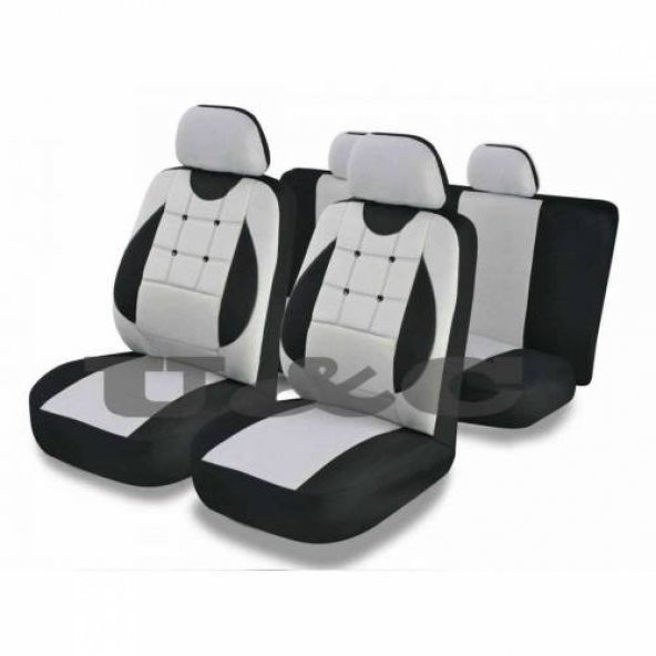 nissan Sunny Oto Koltuk Kılıfı Set Düğmeli Model 5 Parça Araba Araç - 8