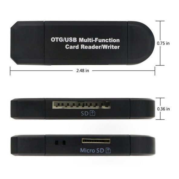 Micro USB Telefon Adaptörü Micro SD/SD Kart/USB Okuyucu Dönüştürü - 3