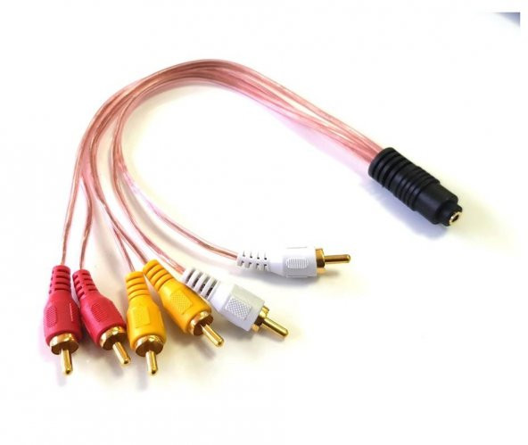 electroon 3,5mm Dişi - 6 RCA Erkek 5+1 Kablosu