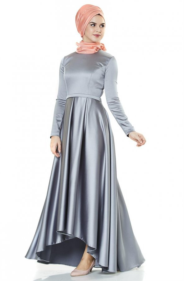 Fashion Night Abiye Elbise-Gri 2224-04 - 1