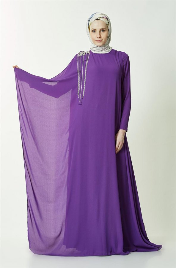 Armine Abiye Elbise-Mor 7Y9397-45 - 2