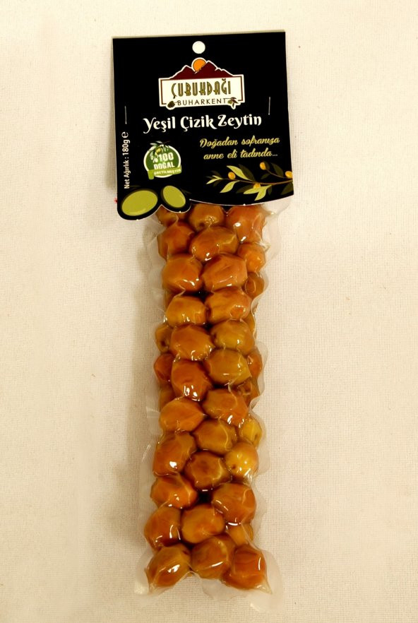 Vakumlu Yeşil Çizik Zeytin 180 Gr