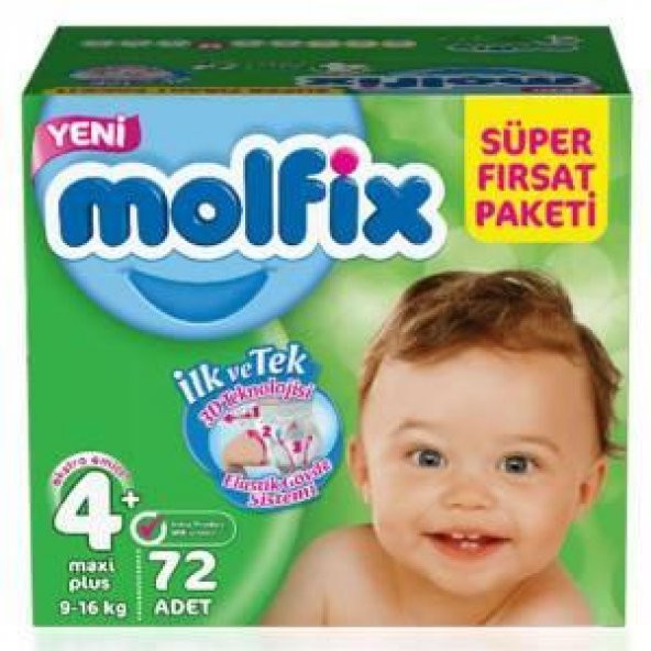 MOLFİX Bebek Bezi Süper Fırsat Paketi 4+ Beden 9-16 72 Adet