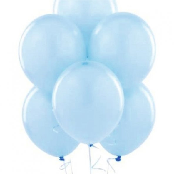 Bebek Mavisi Pastel Renk Balon 15 Adet