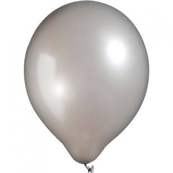 Gümüş Renk Metalik Balon 100 Adet