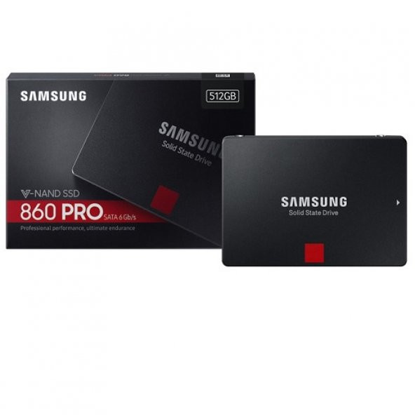 SAMSUNG SSD 512gb 2.5" 860pro MZ-76P512BW 560MB/s 530MB/s 100K IOPS 90K IOPS Sata III Sunucularda Kullanılabilir