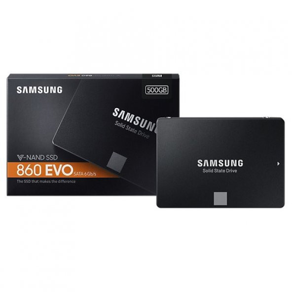 SAMSUNG SSD 500gb 2.5" 860evo MZ-76E500BW 550MB/s 520MB/s 98K IOPS 90K IOPS Sata III 3D Nand Flash