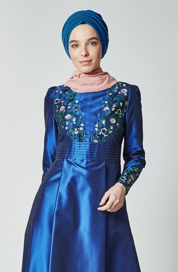 Kayra Abiye Elbise-Saks KA-B7-23049-74 - 2