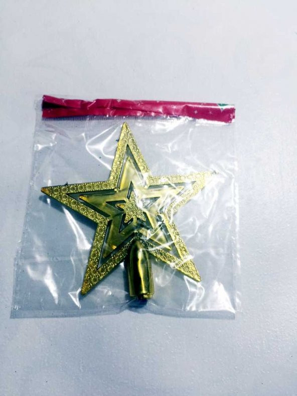 Çam Ağacı Tepe Yıldızı Sarı Yaldız - 2