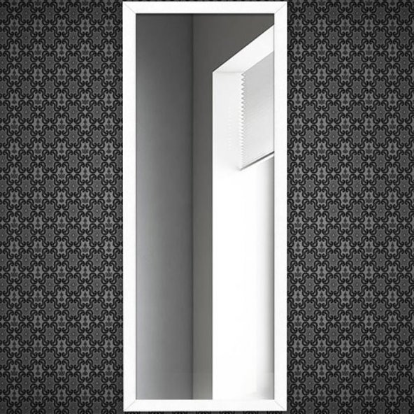 Beyaz Boy Banyo Salon Antre Koridor Şifonyer Komodin Duvar Aynası - 8