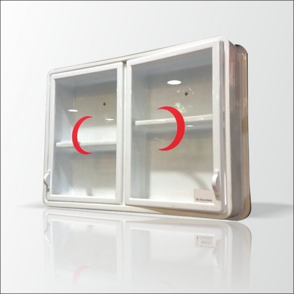 52x37cm Kanatlı Kapak Steril Acil İlkyardım Kutusu Ecza Dolabı