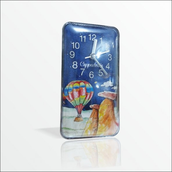 17x9cm Kapadokya Kaliteli Hediye Mıknatıslı Buzdolabı Duvar Saati - Resim 4