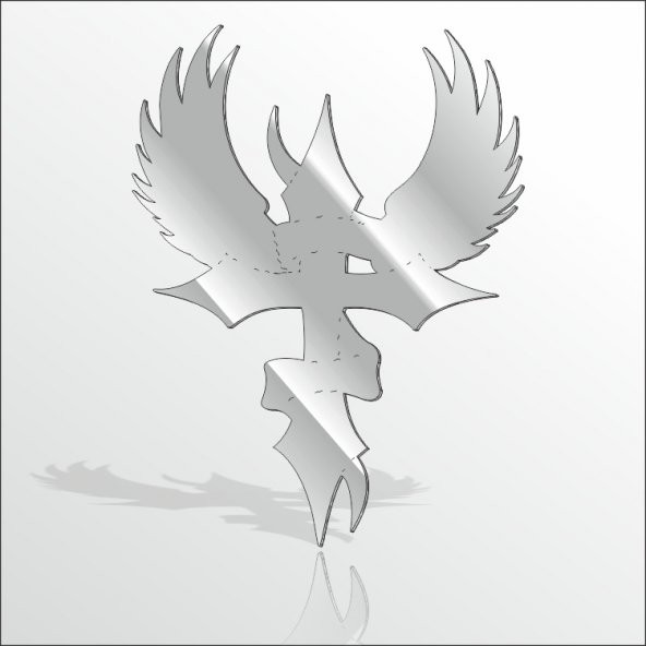 45x60cm Haç İstavroz Sign Cross Hristiyan Sembolleri Duvar Aynası