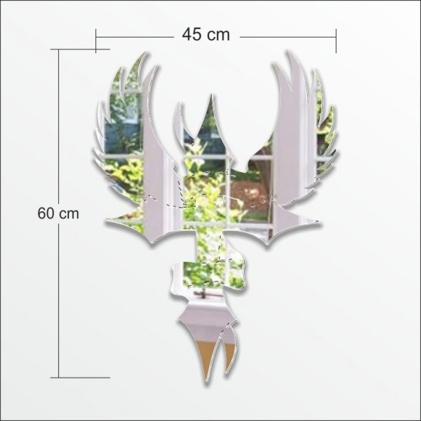 45x60cm Haç İstavroz Sign Cross Hristiyan Sembolleri Duvar Aynası - 3